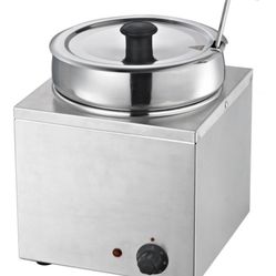 Chef's Supreme FWR11-1 7 qt. Round Stainless Food Warmer w/ Insert and Lid