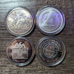 4 Silver 999 1 ounce Rounds