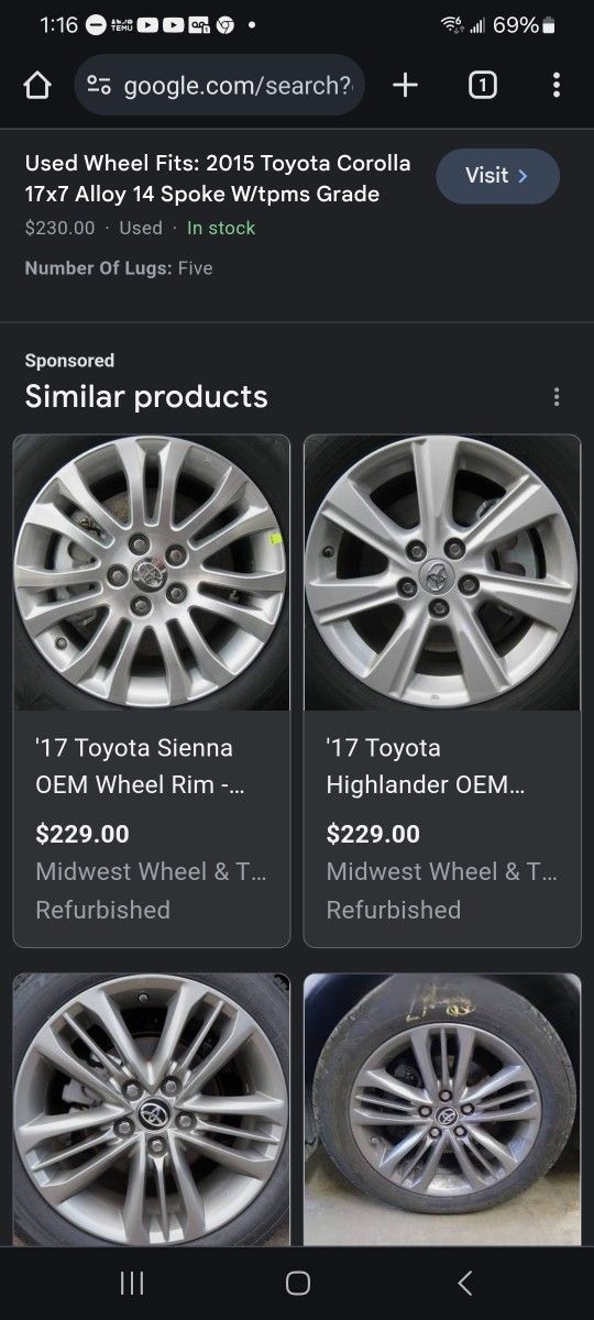 Rim 17 For Toyota