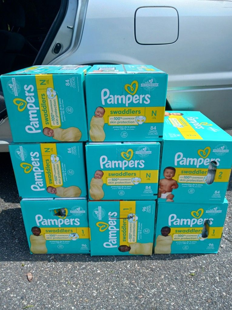 15 Dollar Box's Of Pamper Diapers