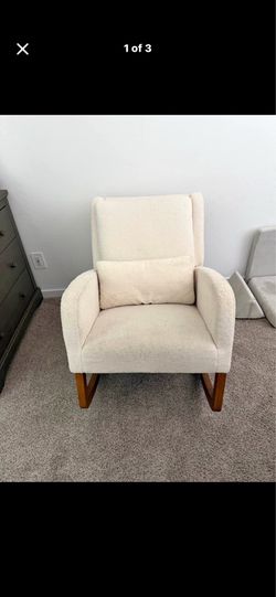 White rocking chair