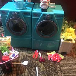 Our Generation Doll Washing Machine Set Plus Gardening 