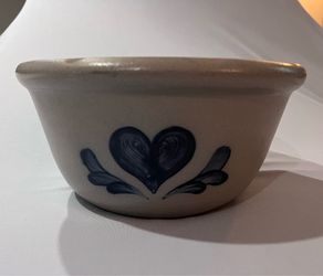 1995 Vintage Rowe Pottery Works large salt glaze bowl