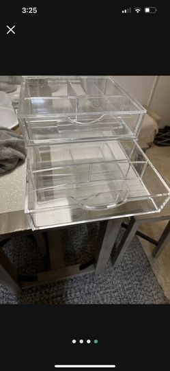 New acrylic make up drawers with adjustable inserts