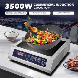 Brand New Commercial Induction Cooktop, Portable Electric Countertop Burner (3500W/ 240V) with Stainless Steel Housing, Durable Commercial Induction H