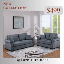 Sofa + Loveseat Or Sectional With Ottoman Only $499