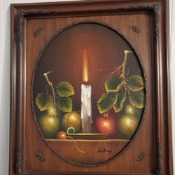 Oil Painting On Wooden Frame Wall Art 