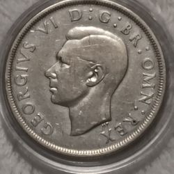 1937 British 1 Crown .500 Silver 🪙