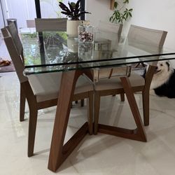 Glass Dining Table & Chairs
