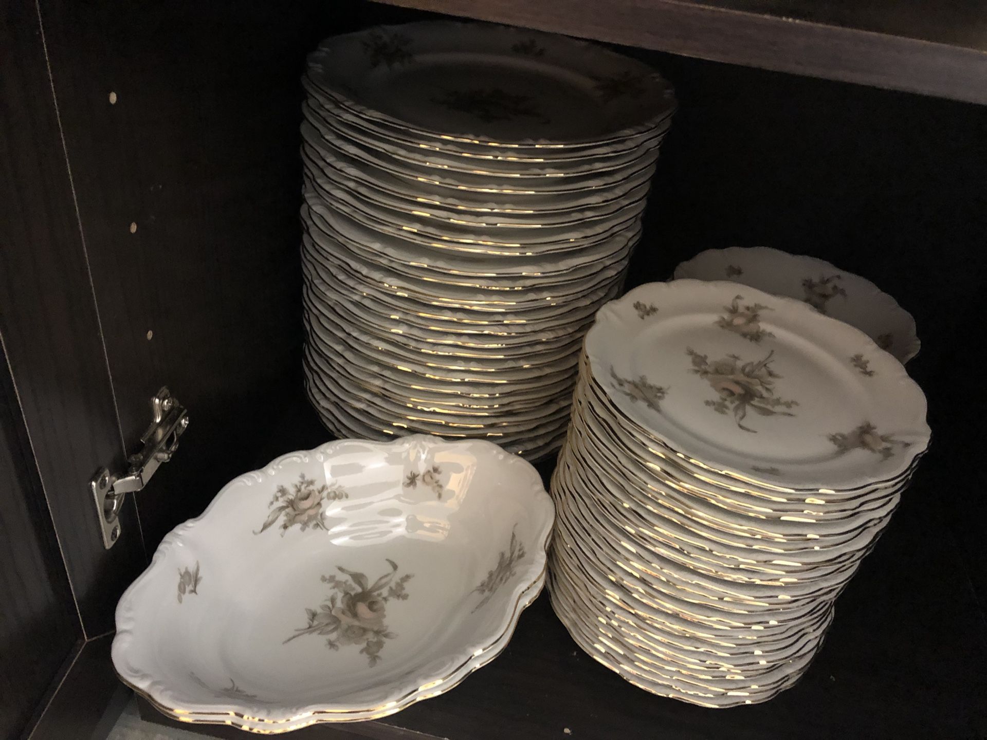 JOHANN HAVILAND’s Sepia Rose Service For 24
