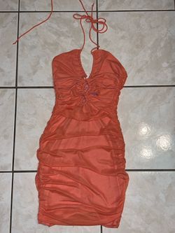 Cross cross backless dress M