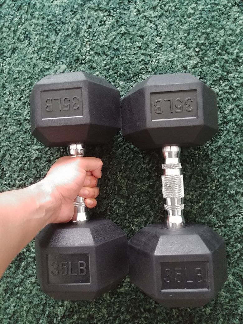 Pair of 35lb dumbbells