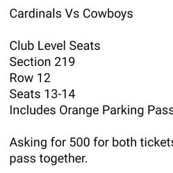 2 Seattle Seahawks vs Arizona Cardinals tickets 35 yard line (Section 128  row 19) for Sale in Glendale, AZ - OfferUp