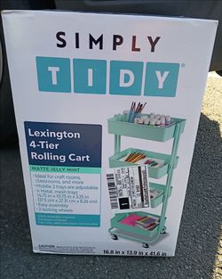 Simply Tidy Lexington 4-Tier Rolling Cart