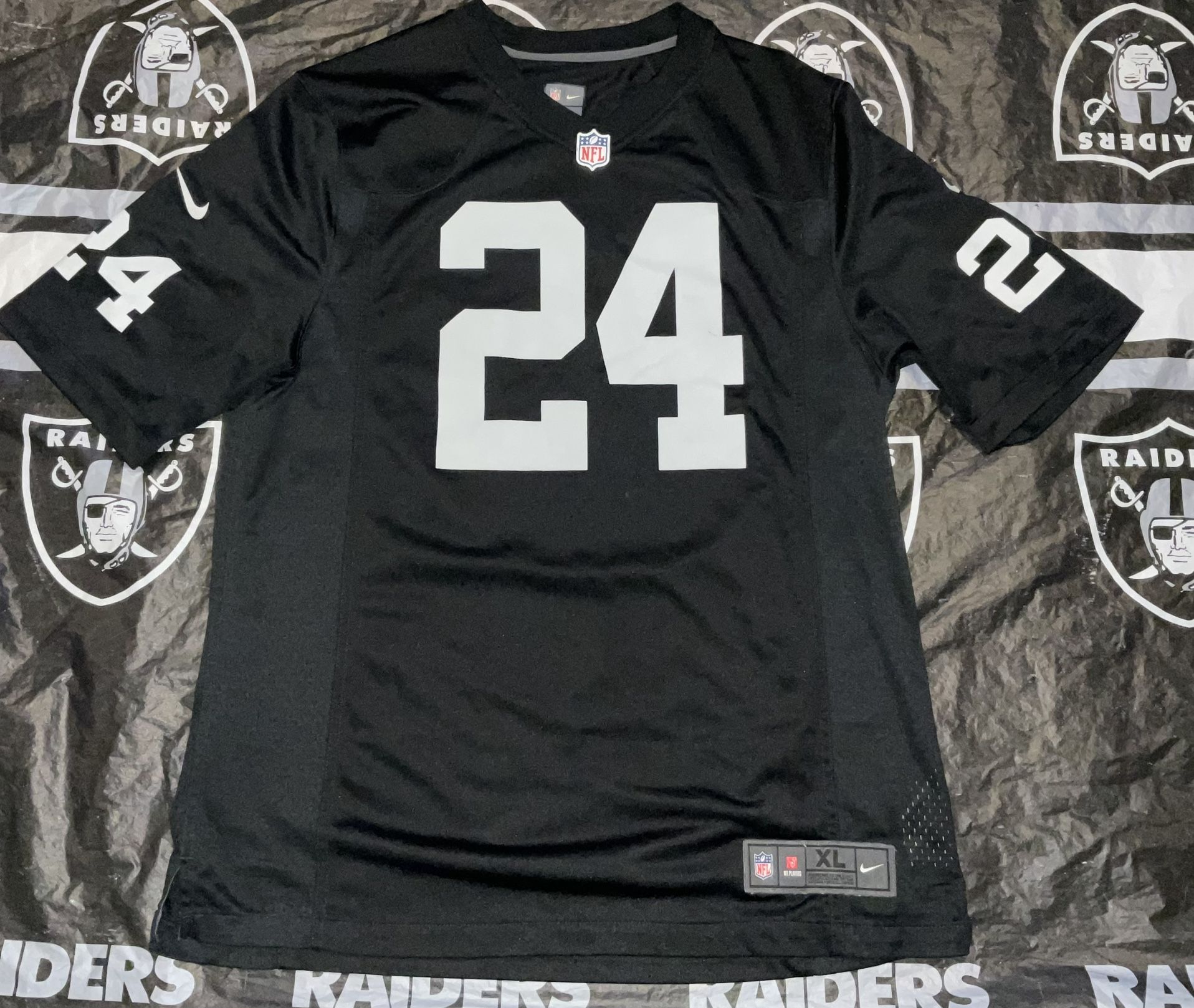 Charles Woodson #24 Oakland Raiders Onfield Jersey Adult Men’s Size XL Purchased at the Oakland Coliseum well kept in excellent condition