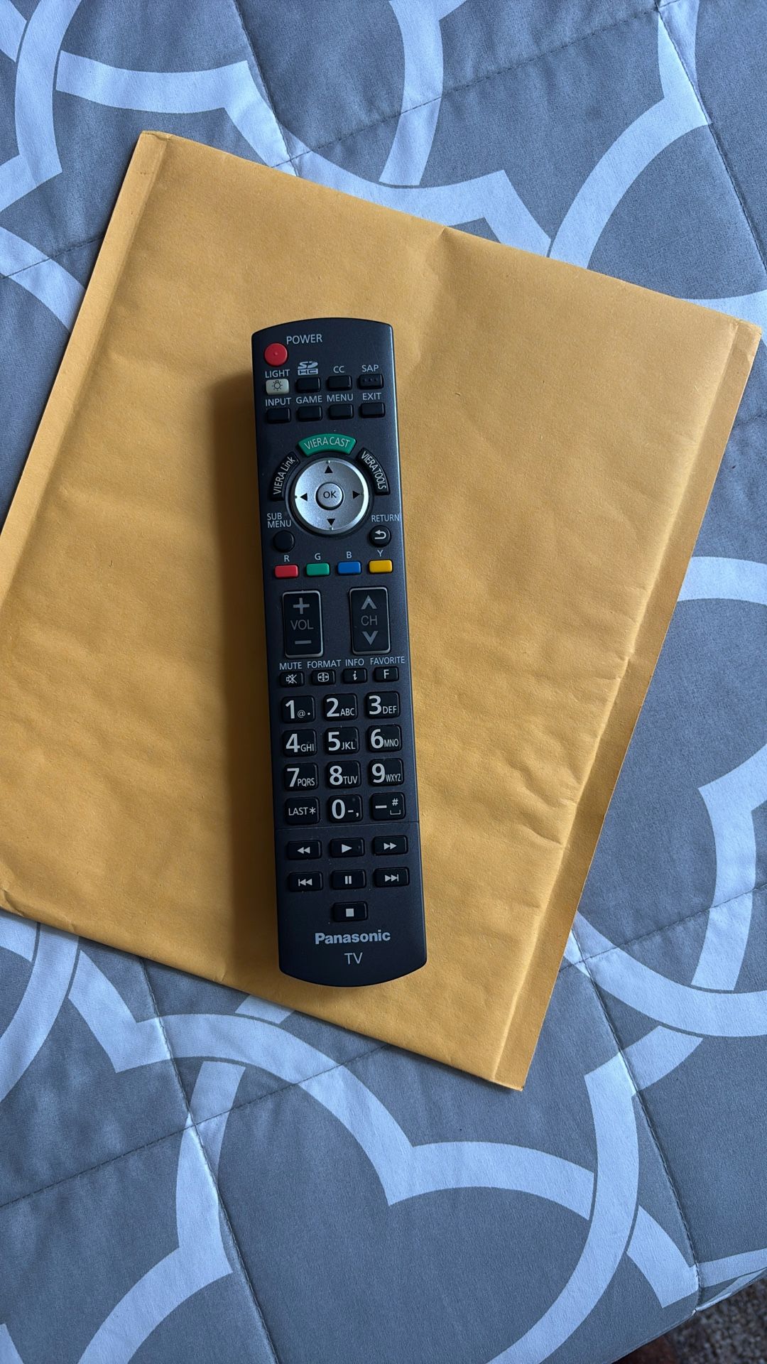 Panasonic Tv Remote Coontrol