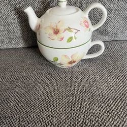 Lane End Pottery Tea Pot & cup combo Made in England Rare
