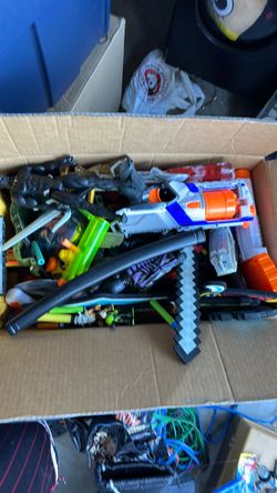 Box full of boy toys