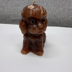 Vintage Dog Candle Wicks In Wax Wisconsin Dells Puppy Wax Figurine