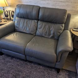 Hudson Genuine Leather Electric Recliner Loveseat Pristine Condition OBO
