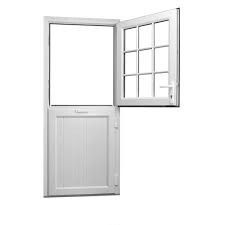 White Dutch Door with Window Grid
