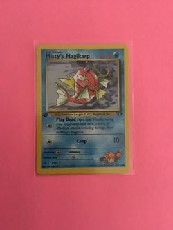 1st edition Misty’s Magikarp 88/132 Pokemon Card from Gym Challenge