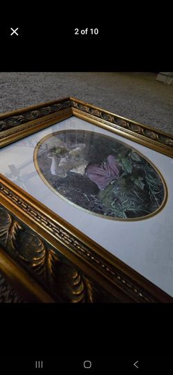Gold Framed Antique Artwork Weaving The May Coconut Pohle 1 Of 1 Art Museum Woman Lithograph Guaranteed Over 100 Years Old