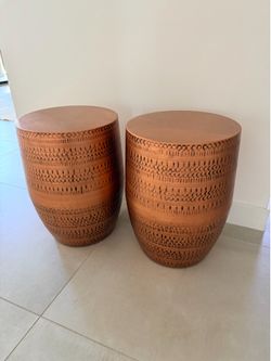 Copper end tables
