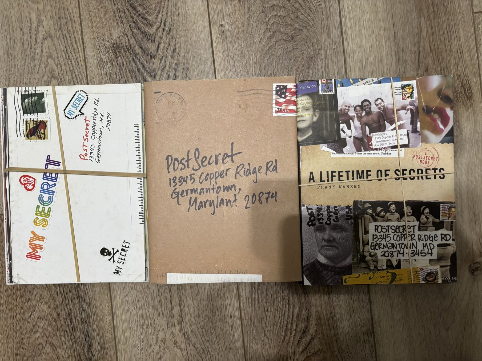 (3) Post Secret Hardback Books