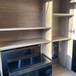 Kitchen Cabinet Storage Organizer  & Microwave 