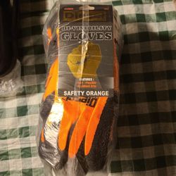 Diesel Gloves In Orange 