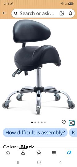 New Saddle chair was 135$ niw for 100$