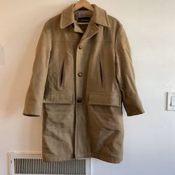 Vintage McGregor Camel Car Wool Fleece Line winter Peacoat Sz 38