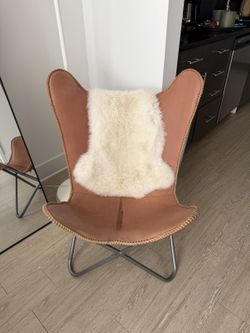 Original Leather BKF Butterfly Chair - Tan - Needs Repair
