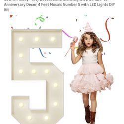 4 FT Number 5 Light Up Stand 