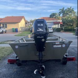 Jon Boat With 9.9 Mercury 