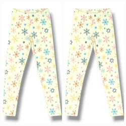 Pair Set Of 2 Cat &Jack Fleece Lined  Leggings girls size XL extra 14 16 snowflake print Warm