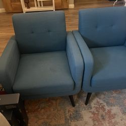 2 Blue Chairs 