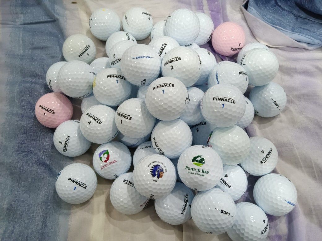 53 Used Pinnacle Soft (34) + Pinnacle Exception Balls In Excellent Condition