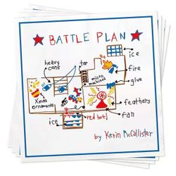 5 in. 3 Ply Christmas Disposable Battle Map Napkins for Holiday Home Alone Theme Party Table Decorations