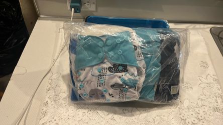 Cloth diapers with liners. Super cute.  