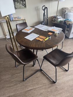 Ashley Centiar 5-Piece Dining Set – Round Table + 4 Chairs
