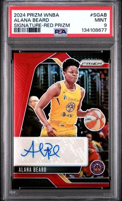 Alana Beard 2024 Prizm WNBA Red Auto 74/99 PSA 9