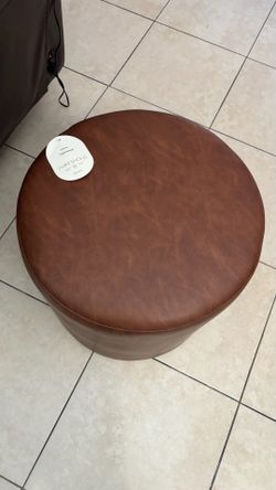 Faux leather Threshold Bodrum Ottoman