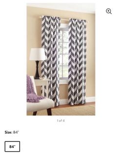 Chevron 28” x  84” Curtains - 3 Colors