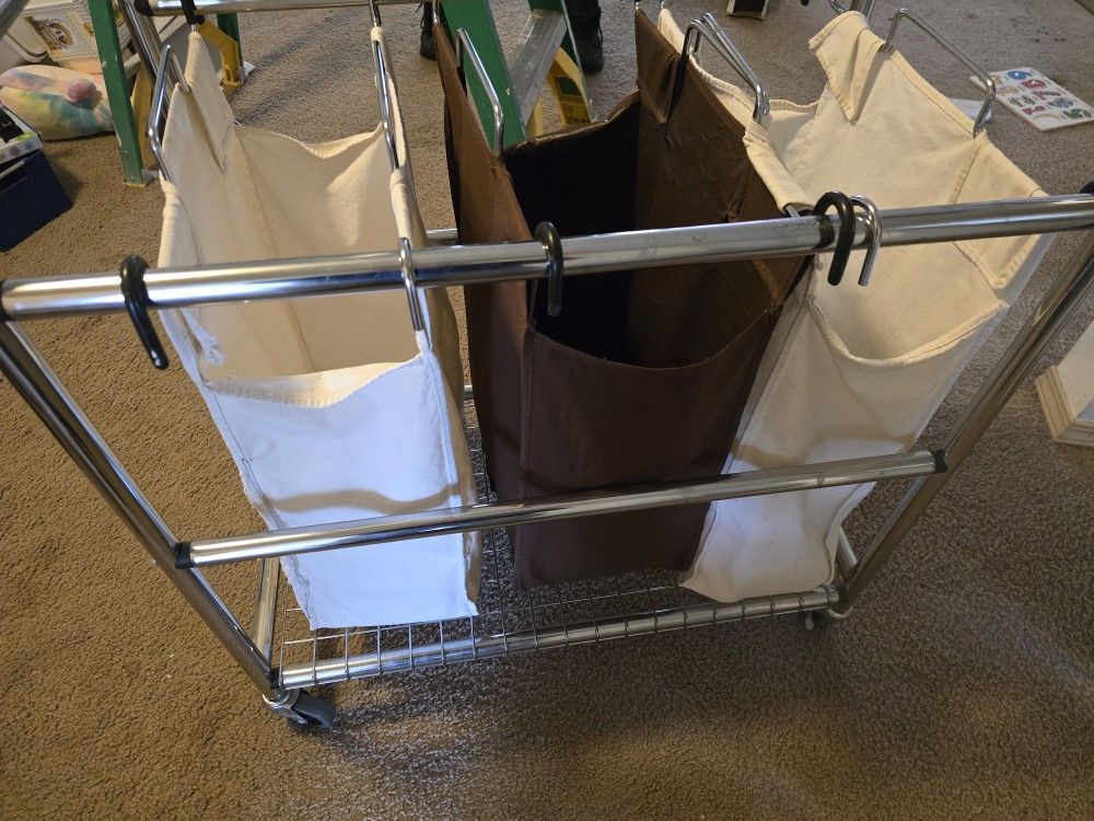 Laundry Basket, 3 Compartment 