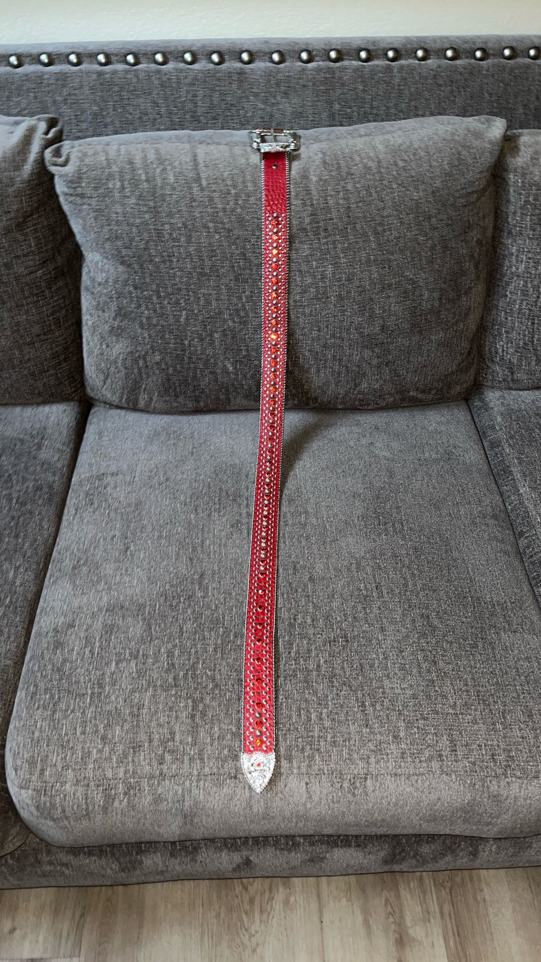 Red And Silver BB Belt 30”