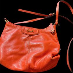 Coach Orange Leather Purse 