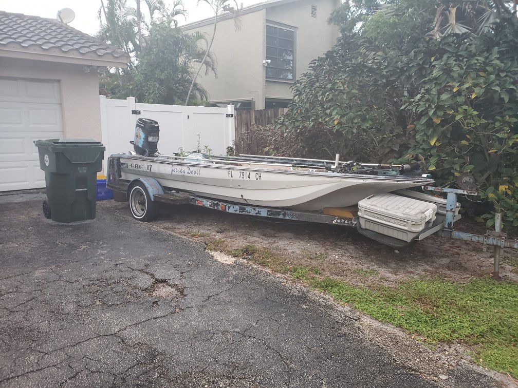 Free 17ft Terry bass boat with trailer