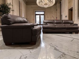 Lather sofa set